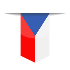 Czech Republic Flag Vector Bookmark Icon