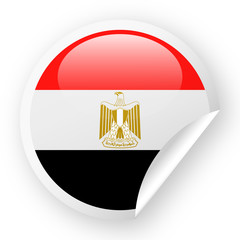 Obraz premium Egypt Flag Vector Round Corner Paper Icon