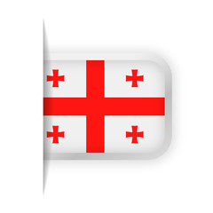 Obraz premium Georgia Flag Vector Bookmark Icon