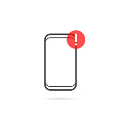 alert notification on thin line frameless phone
