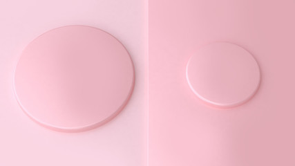 pink circle abstract background 3d rendering