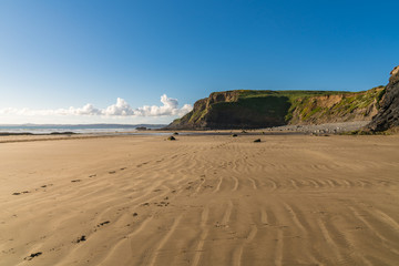 Fototapeta na wymiar Beach at Druidston Haven, near Haverfordwest, Pembrokeshire, Dyfed, Wales, UK