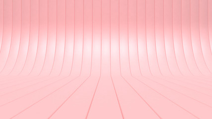 pink blank curve background studio 3d rendering