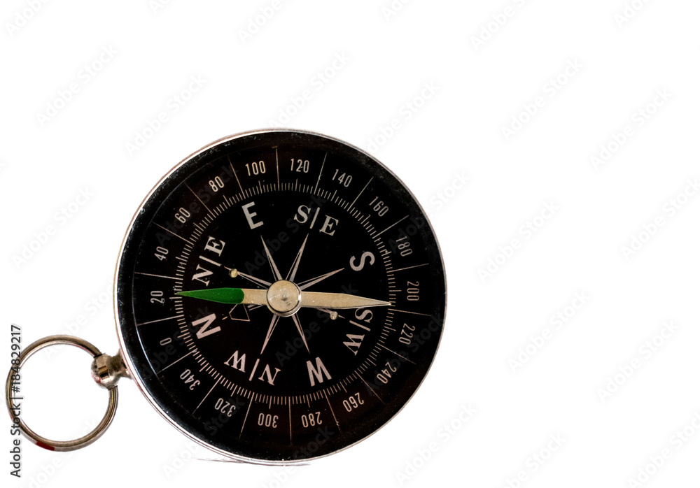 Wall mural navigation compass isolated on a white background