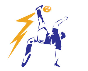Modern Soccer Player In Action Illustration