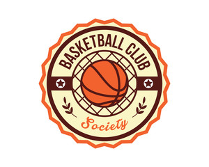 Naklejka premium Modern Basketball Sports Club Badge Logo
