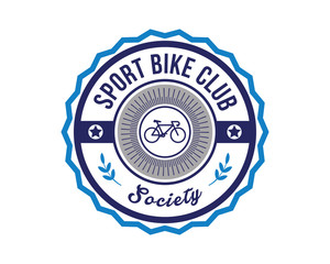 Naklejka premium Modern Cycling Sports Club Badge Logo