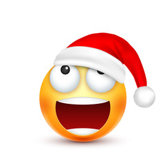 Christmas hat and smiley