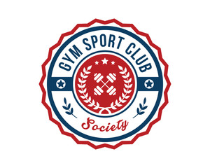 Modern Gym Sports Club Badge Logo