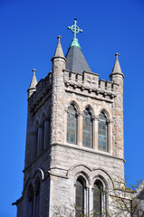 The Cathedral of the Immaculate Conception on Columbus Circle in downtown Syracuse, New York State, USA.
