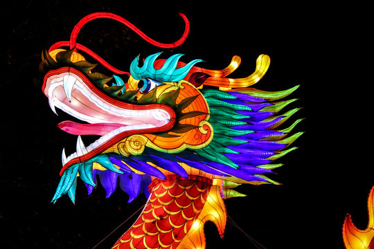 Illuminated Chinese dragon