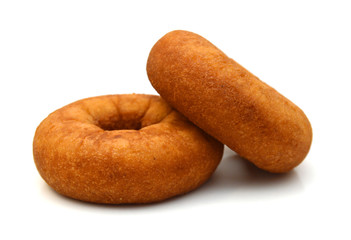 Donuts on white background