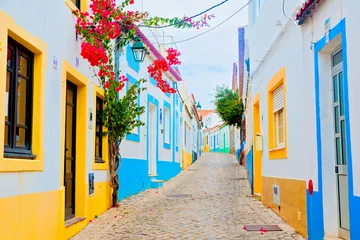 Fotobehang Romantische Strasse in Algarve, Portugal © santosha57
