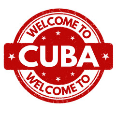 Welcome to Cuba sign or stamp