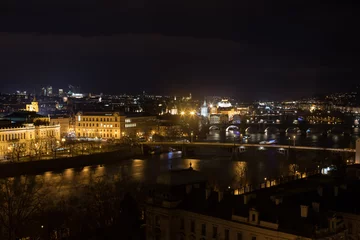 Foto op Plexiglas Panorama Prag Nacht © eremit08