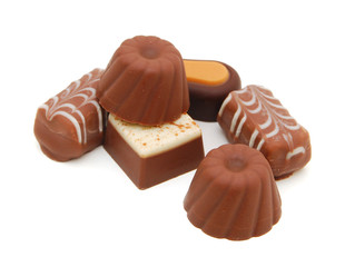 chocolate candy isolated on white