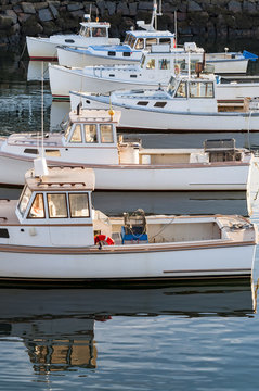 Fototapeta Boats on Maine coastline