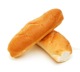 a loaf of fresh bread on a white background, isolated