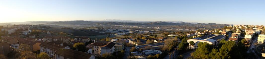 panorama from the village of camerano