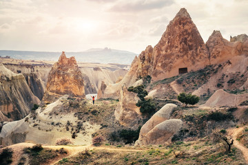 Cappadocia fairy chimney rock formation landscape panorama