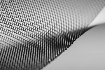 Metal background on gray