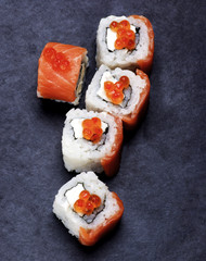 Salmon and Caviar Sushi