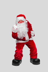 Portrait of Santa claus ,merry christmas,Gifts for Children,Portrait of santa claus on white background,December is the month of Christmas.Success concept.