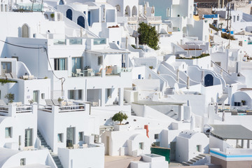 White houses on Santorini island, Greece