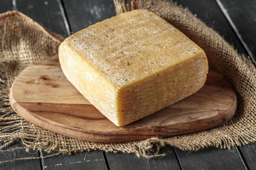 Cheese on the wooden table