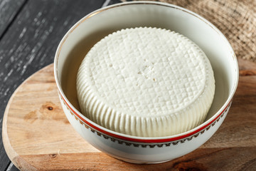 Cheese on the wooden table