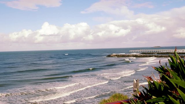 waves brushing ashore