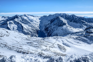 Fototapeta na wymiar Winterpanorama Zillertaler Alpen