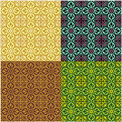 Seamless classic colorful patterns. Middle East style. Swatches included in vector file.