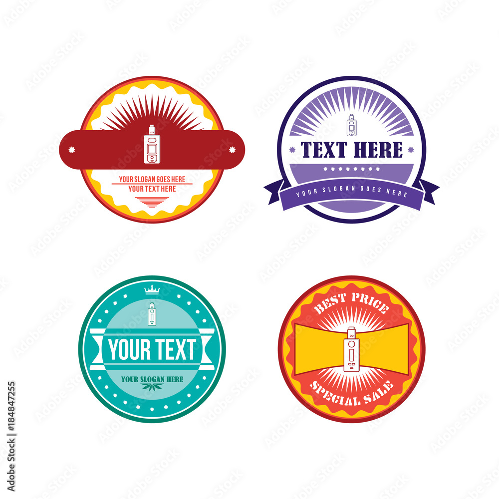 Poster electric cigarette badge label template