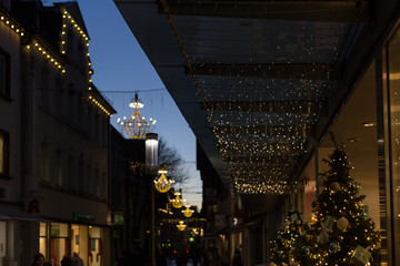 variations on a lustre at christmas market blue hour