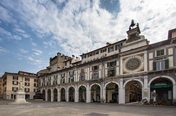 Fototapeta na wymiar Torre dell' Orologio, Brescia, Italy