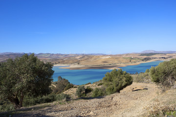 Fototapeta na wymiar blue reservoir