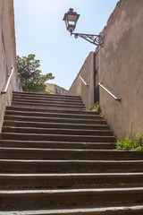 Old stairs in the streets of Alghero