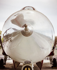 Front part of the military plane