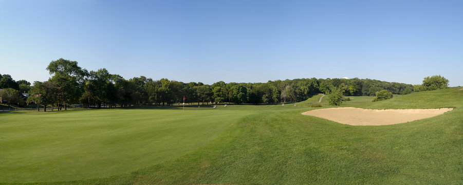 Panoramic view of a golf course