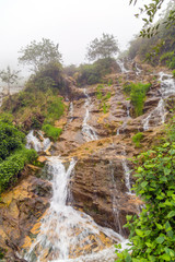 Obraz na płótnie Canvas Waterfall Tien Sa falls in Sapa Vietnam
