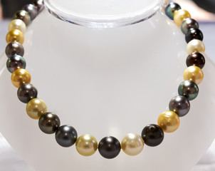 pearls string necklace background fashion