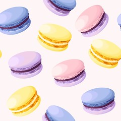 Seamless pastel macarons