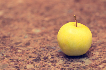 Toned photo of a green apple
