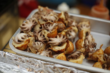 Fried thai takoyaki octopus balls