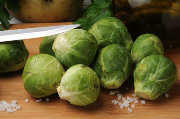 Brassica oleracea gemmifera Brussels sprout Cavolini di Bruxelles 抱子甘藍 Coles de Bruselas repollos Rosenkohl Chou Bruxelles Brysselkål Брюссельская капуста Couve-de-bruxelas 