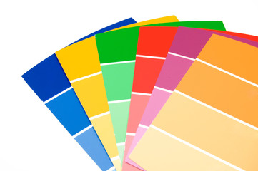 Blue,Green,Red,Yellow Isolated Paint Samples