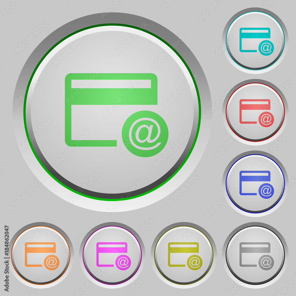 Poster credit card email notifications push buttons