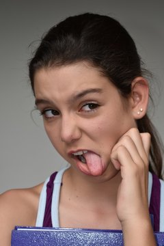 Female Student Making Funny Faces