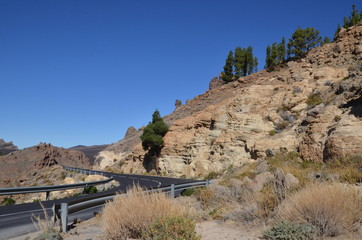 Route du parc national Teide, île de Tenerife, les Canaries